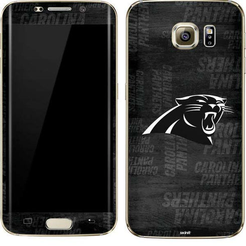 NFL Carolina Panthers Black & White Galaxy S7 Edge Skin